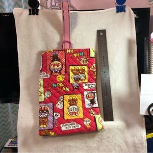 Japanese uwabaki baggu indoor shoe tote bag handmade featuring Anpan Man